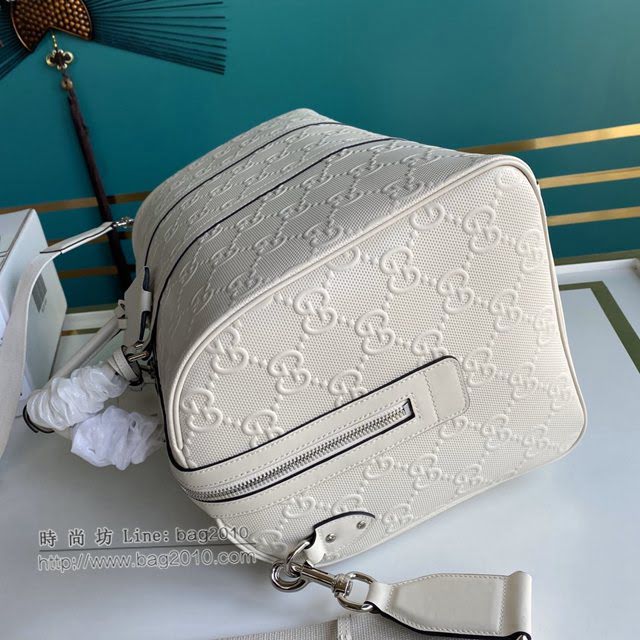 Gucci顶级男女包包 古驰GG压花旅行袋圆筒包 Gucci手提肩背斜挎包 625768  gdj1547